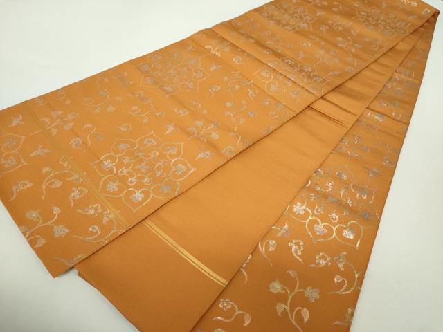 平和屋着物●織物一筋名門　織悦　全通柄　本袋帯　花鳥文　銀糸　正絹　逸品　DABA1702ps 平和屋着物○織物一筋名門 織悦 全通柄 本袋帯 花鳥文 銀糸 正絹 逸品