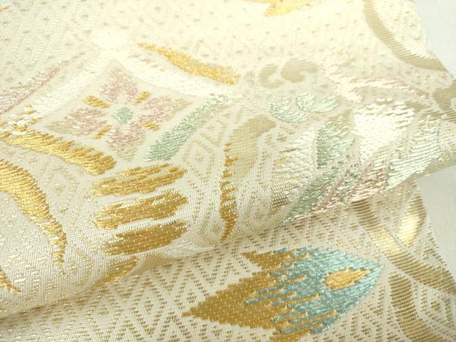 平和屋着物●六通柄袋帯　唐織　葡萄唐草文　金銀糸　正絹　逸品　DABA1210ps 平和屋着物○六通柄 本袋帯 葡萄唐草文 金銀糸 正絹 逸品