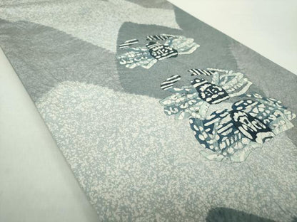 平和屋着物●六通柄袋帯　絞り　ろうけつ染め　蟹　正絹　逸品　DABA1707ps