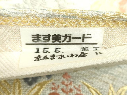平和屋着物●六通柄袋帯　唐織　桐竹鳳凰　金銀糸　ますいわ屋扱い　正絹　逸品　DABA1708ps