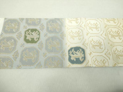 平和屋着物●九寸名古屋帯　有栖川文様　金糸　正絹　逸品　DABA1731ps