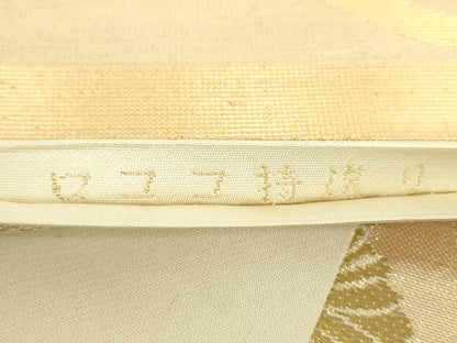 平和屋着物●龍村美術織物　六通柄袋帯　ロココ持選り　金糸　正絹　逸品　DABA1733ps