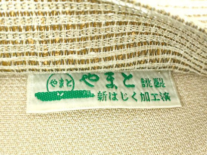 平和屋着物●六通柄袋帯　市松花丸文　金銀糸　やまと誂製　正絹　逸品　DABA1737ps