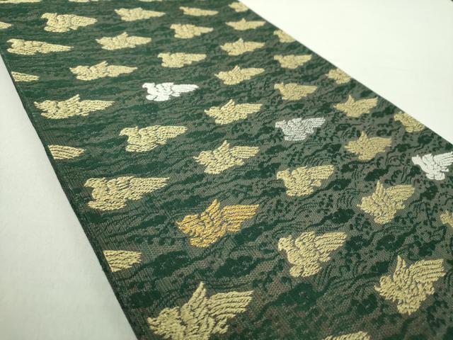 平和屋着物●西陣　両面　六通柄袋帯　唐織　鳳凰　金糸　証紙付き　正絹　逸品　DABA1740ps