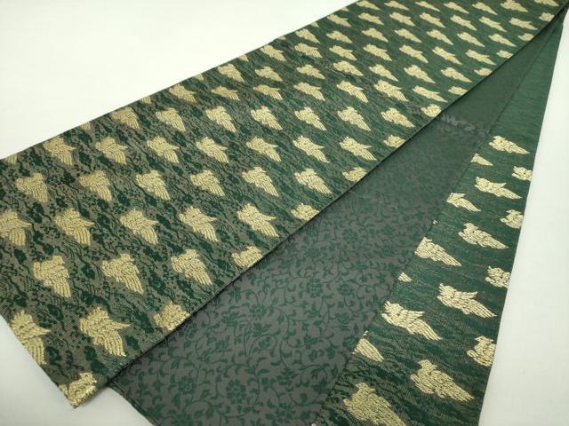 平和屋着物●西陣　両面　六通柄袋帯　唐織　鳳凰　金糸　証紙付き　正絹　逸品　DABA1740ps