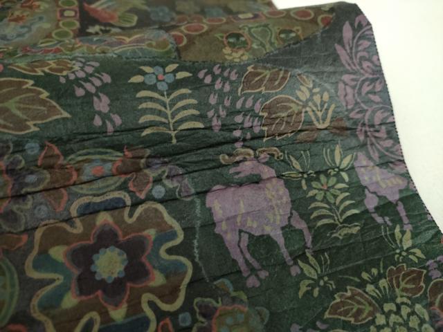 平和屋着物●全通柄袋帯　和紙　鳥獣花文　正絹　逸品　DABA1764ps
