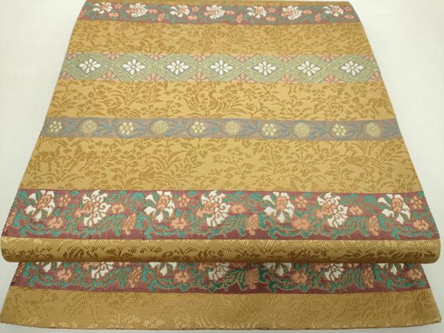 平和屋着物●六通柄袋帯　唐織　KENSHO　古都のいざない　金糸　正絹　逸品　DABA1771ps