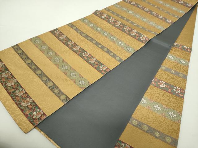 平和屋着物●六通柄袋帯　唐織　KENSHO　古都のいざない　金糸　正絹　逸品　DABA1771ps