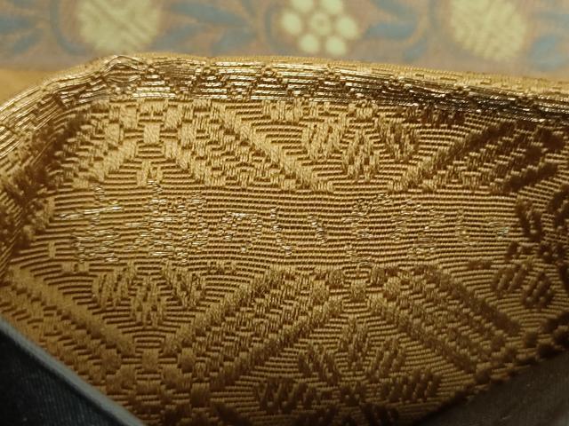 平和屋着物●六通柄袋帯　唐織　KENSHO　古都のいざない　金糸　正絹　逸品　DABA1771ps 平和屋着物◎六通柄袋帯 唐織 花鳥文 黒地 金銀糸 正絹 逸品