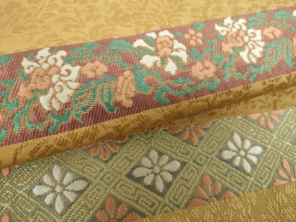 平和屋着物●六通柄袋帯　唐織　KENSHO　古都のいざない　金糸　正絹　逸品　DABA1771ps