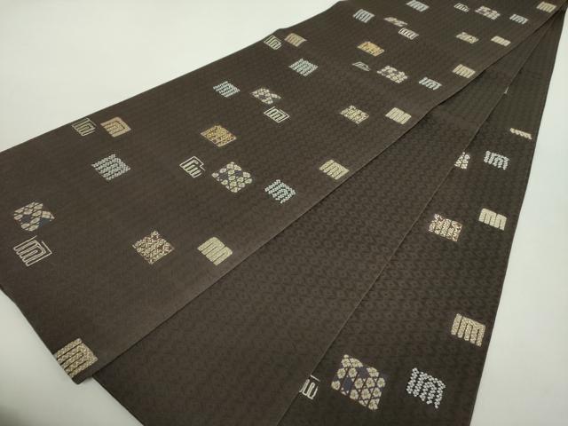 平和屋着物●西陣の名門　加納幸謹製　六通柄袋帯　唐織　源氏香花文　金糸　ますいわ屋扱い　正絹　逸品　DABA1776ps