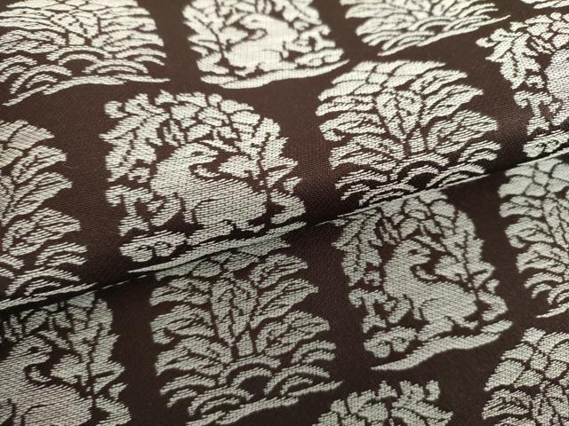 平和屋着物●つけ帯　名物裂　花兎　正絹　逸品　DABA1789ps