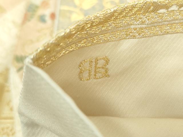 平和屋着物●西陣　服部織物謹製　ワンタッチつけ帯　正倉院鳳凰花文　金糸　正絹　逸品　DABA1790ps