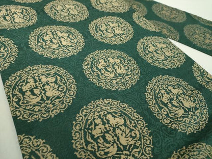 平和屋着物●九寸名古屋帯　花鳥丸文　正絹　逸品　DABA1803ps