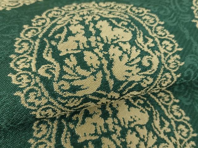 平和屋着物●九寸名古屋帯　花鳥丸文　正絹　逸品　DABA1803ps