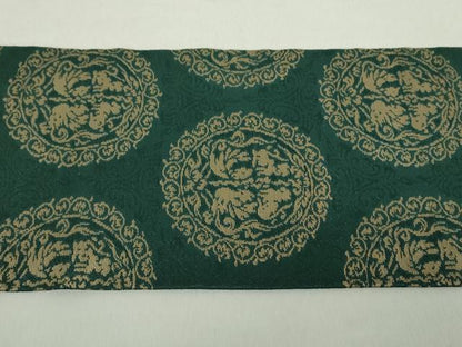 平和屋着物●九寸名古屋帯　花鳥丸文　正絹　逸品　DABA1803ps