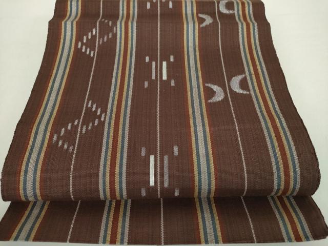平和屋着物○八寸名古屋帯 琉球絣文様 正絹 逸品 DABA1804ps 平和屋