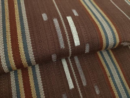 平和屋着物●八寸名古屋帯　琉球絣文様　正絹　逸品　DABA1804ps