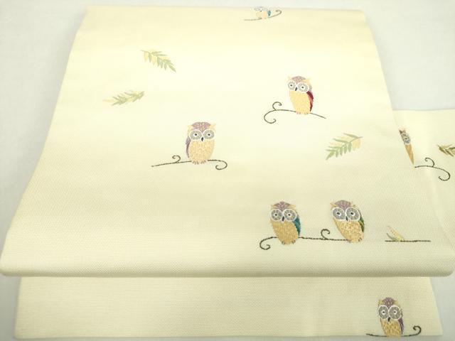 平和屋着物＊夏物　九寸名古屋帯　唐織　草花文　金銀糸　正絹　逸品　CAAW9030oy 平和屋着物○九寸名古屋帯 花織 型染め 唐草間道 正絹 逸品 DAAU6953ob