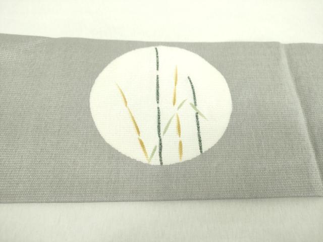 平和屋着物●中国三大刺繍　相良刺繍　九寸名古屋帯　手描き　花丸文　金彩　正絹　逸品　未使用　DABA1815ps