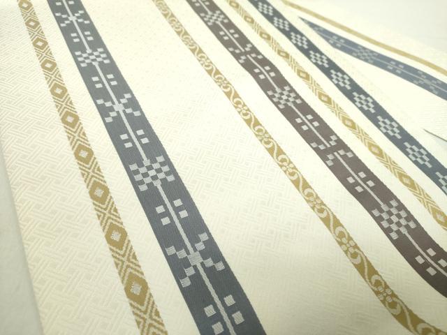 平和屋着物○九寸名古屋帯 間道 正絹 逸品 未使用 DABA1816ps