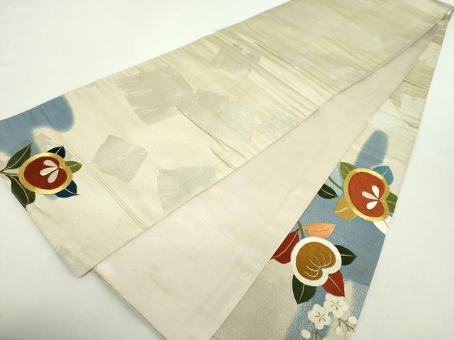 平和屋着物○アンティーク 大正ロマン 太鼓柄袋帯 駒刺繍 総手刺繍 橘