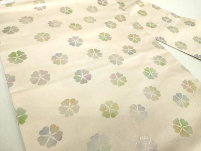 平和屋着物●龍村美術織物　たつむら　九寸名古屋帯　明日桜　金銀糸　正絹　逸品　DABA1824ps