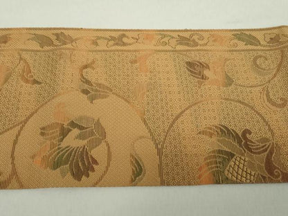 平和屋着物●本場筑前博多織 八寸名古屋帯 更紗花文 正絹 逸品 DABA1831ps