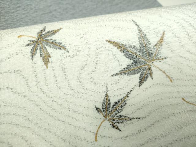 平和屋着物●九寸名古屋帯　竜田川　金彩　正絹　逸品　未使用　DABA1838ps