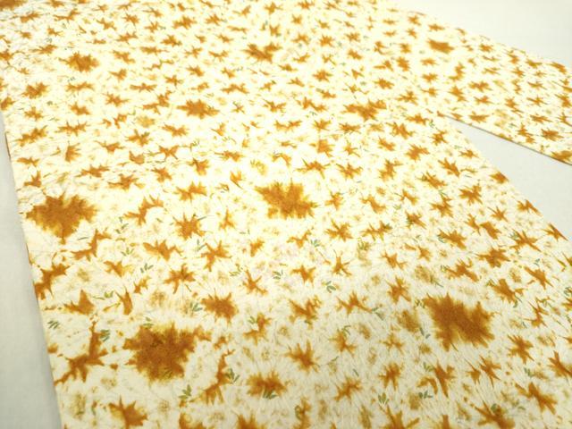 平和屋着物●全通柄九寸名古屋帯　総絞り　草花文　正絹　逸品　DABA1844ps