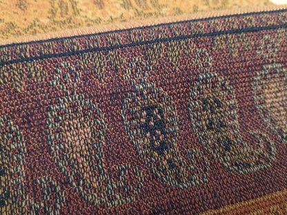 平和屋着物●織物一筋名門 織悦 半幅帯 ペイズリー花文 正絹 逸品 DABA1856ps