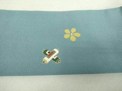 平和屋着物●つけ帯　鱗宝尽くし花文　金彩　正絹　逸品　未使用　DABA1857ps