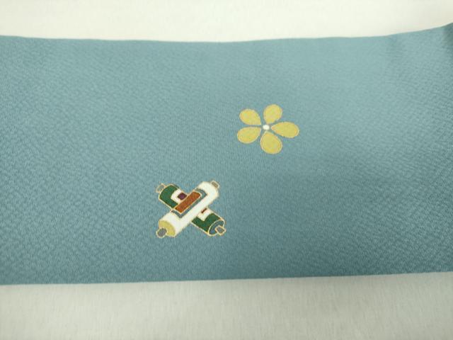 平和屋着物●つけ帯　鱗宝尽くし花文　金彩　正絹　逸品　未使用　DABA1857ps