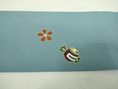 平和屋着物●つけ帯　鱗宝尽くし花文　金彩　正絹　逸品　未使用　DABA1857ps