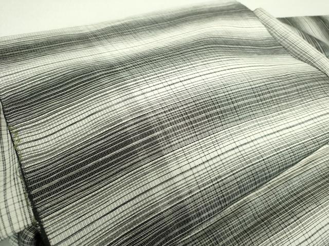 平和屋着物●つけ帯　格子　銀糸　正絹　逸品　DABA1860ps