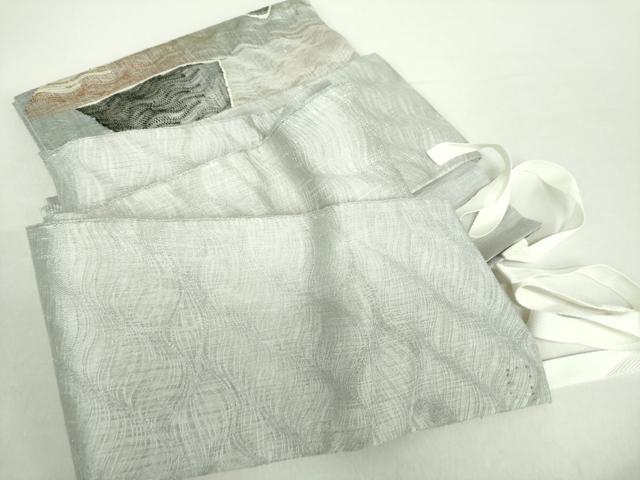 平和屋着物●つけ帯　スリーシーズン帯　春　夏　秋　櫛織り　抽象文様　金銀糸　正絹　逸品　未使用　DABA1861ps 平和屋着物○つけ帯 スリーシーズン帯 春 夏 秋 櫛織り 抽象文様