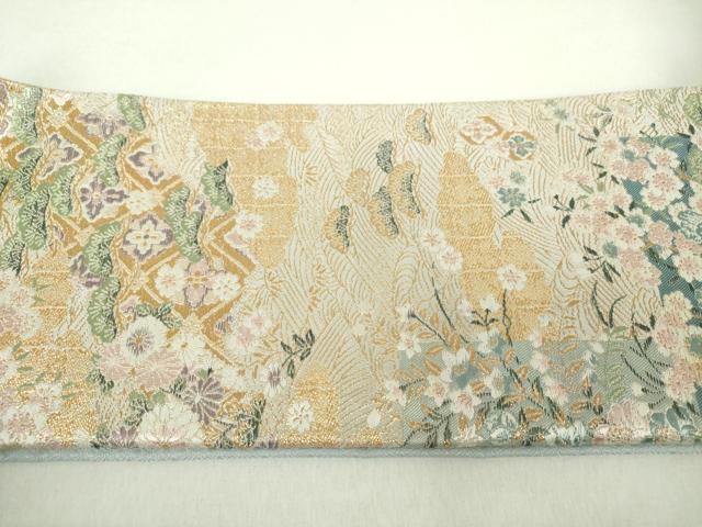 平和屋着物●ワンタッチつけ帯　唐織　吉祥鳳凰花文　金糸　正絹　逸品　DABA1865ps