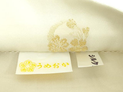 平和屋着物●両面　全通柄袋帯　唐織　立波風景　金銀糸　正絹　逸品　DABA1866ps