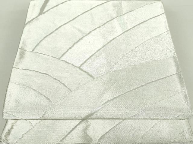 平和屋着物●西陣　白綾苑大庭　六通柄袋帯　青海波　銀糸　証紙付き　正絹　逸品　DABA1871ps