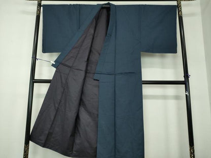 平和屋着物●男性 紬 アンサンブル 長羽織 100亀甲 総詰め 正絹 逸品 未使用 DABA1873ps