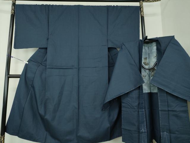 平和屋着物●男性 紬 アンサンブル 長羽織 100亀甲 総詰め 正絹 逸品 未使用 DABA1873ps