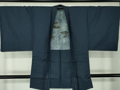 平和屋着物●男性 紬 アンサンブル 長羽織 100亀甲 総詰め 正絹 逸品 未使用 DABA1873ps