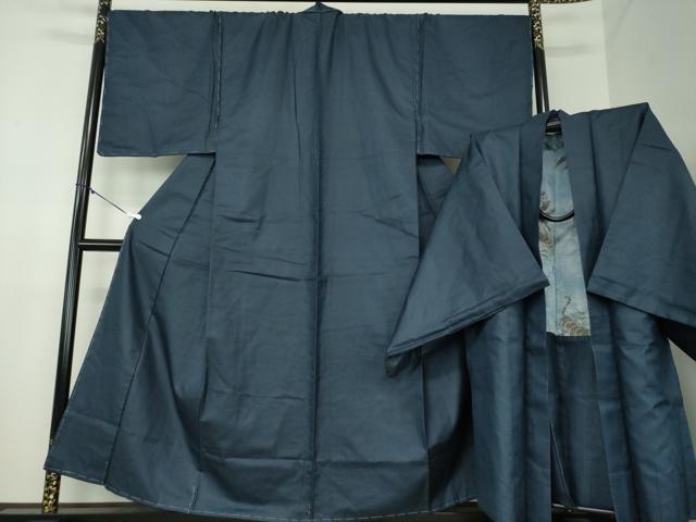 平和屋着物●男性 紬 アンサンブル キングサイズ 長羽織 100亀甲 総詰め 正絹 逸品 未使用 DABA1874ps