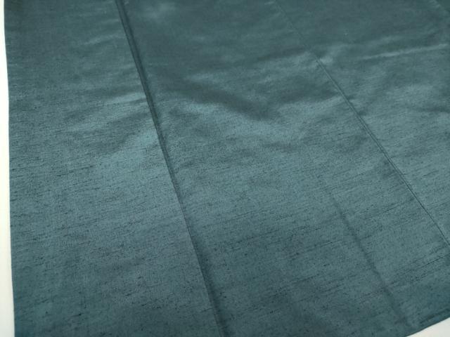 平和屋着物●男性 紬 アンサンブル キングサイズ 長羽織 絹好織 鉄御納戸色 証紙付き 正絹 逸品 DABA1876ps