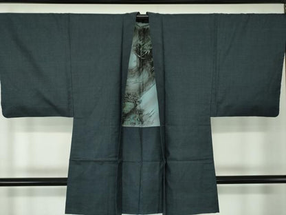 平和屋着物●男性 本場大島紬 アンサンブル 長羽織 100亀甲 総詰め 正絹 逸品 DABA1879ps