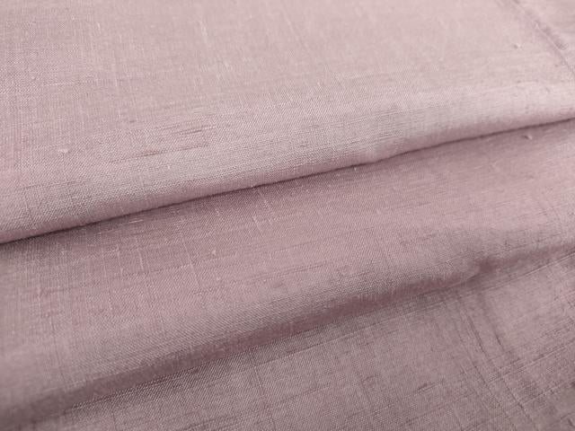 平和屋着物○結城紬 色無地 浅紫色 正絹 逸品 未使用 DABA1884ps