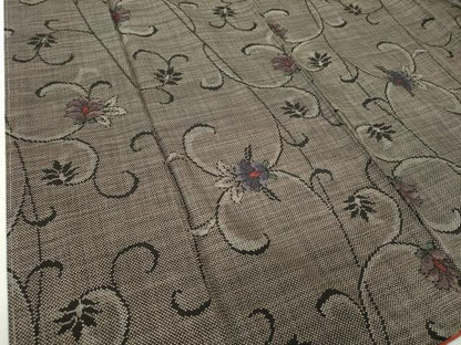 平和屋着物●本場大島紬　7マルキ　更紗花唐草文　正絹　逸品　未使用　DABA1888ps