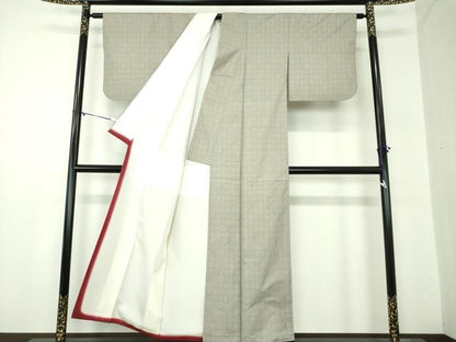 平和屋着物●本場大島紬　7マルキ　幾何学文様　証紙付き　正絹　逸品　DABA1890ps