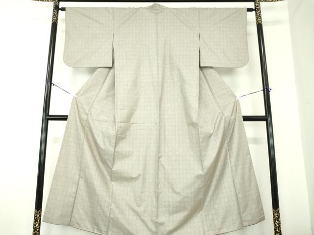 平和屋着物●本場大島紬　7マルキ　幾何学文様　証紙付き　正絹　逸品　DABA1890ps