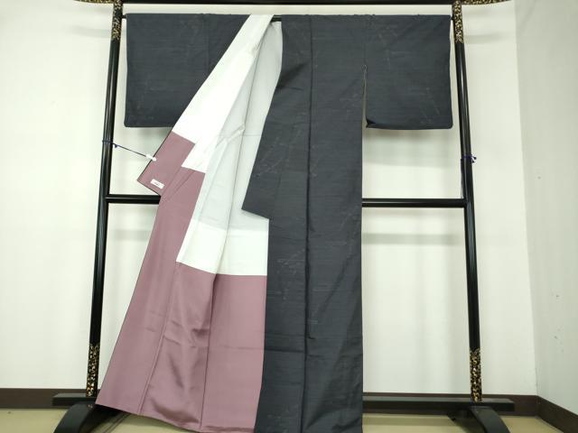 平和屋着物○本場大島紬 霞枝垂れ花 やまと誂製 大山謹製 証紙付き